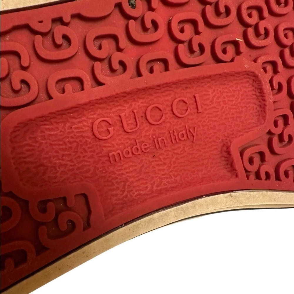 Vintage Gucci Beige tennis 1977 classic monogram Sneakers size 38/39